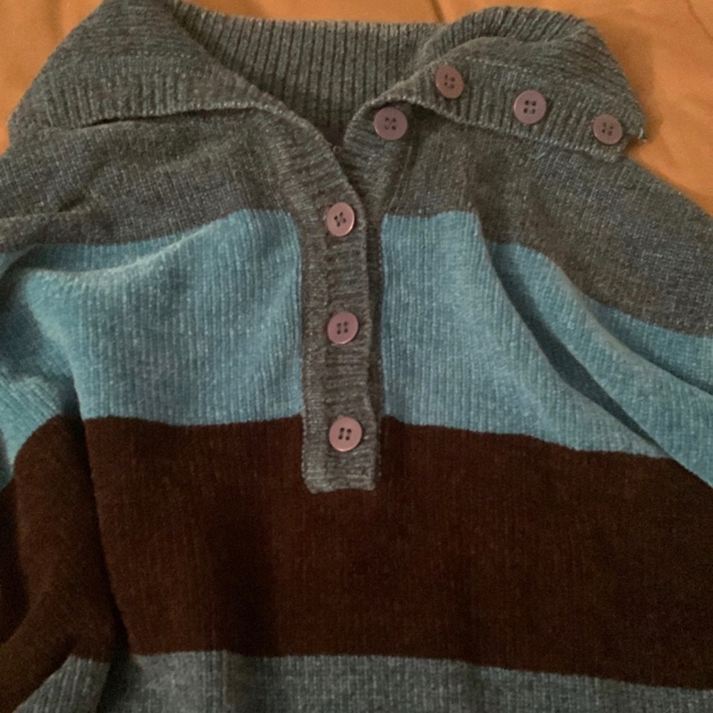 Walmart striped blue long sleeve